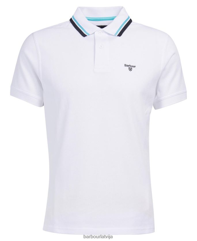 Barbour vīriešiem otterburn polo krekls P8J88A736 apģērbs balts