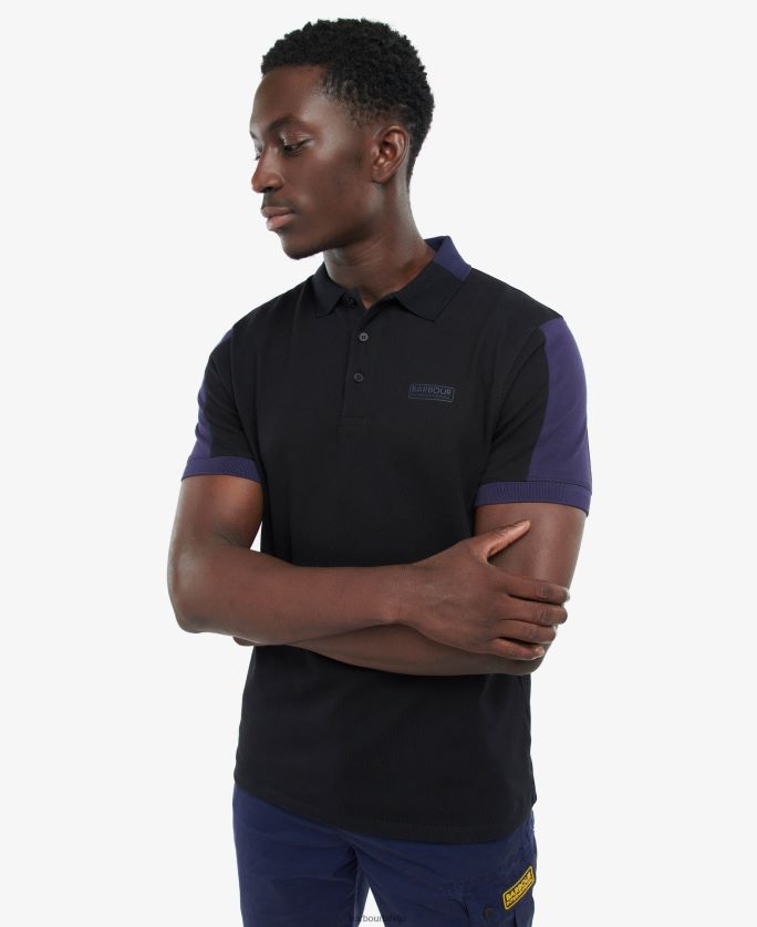 Barbour vīriešiem philip polo krekls P8J88A640 apģērbs melna tinte