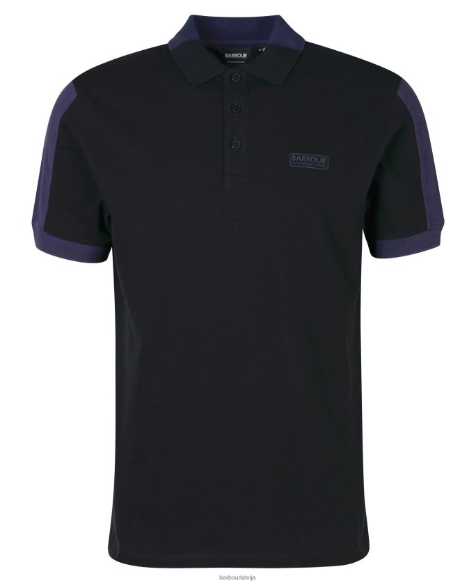 Barbour vīriešiem philip polo krekls P8J88A640 apģērbs melna tinte