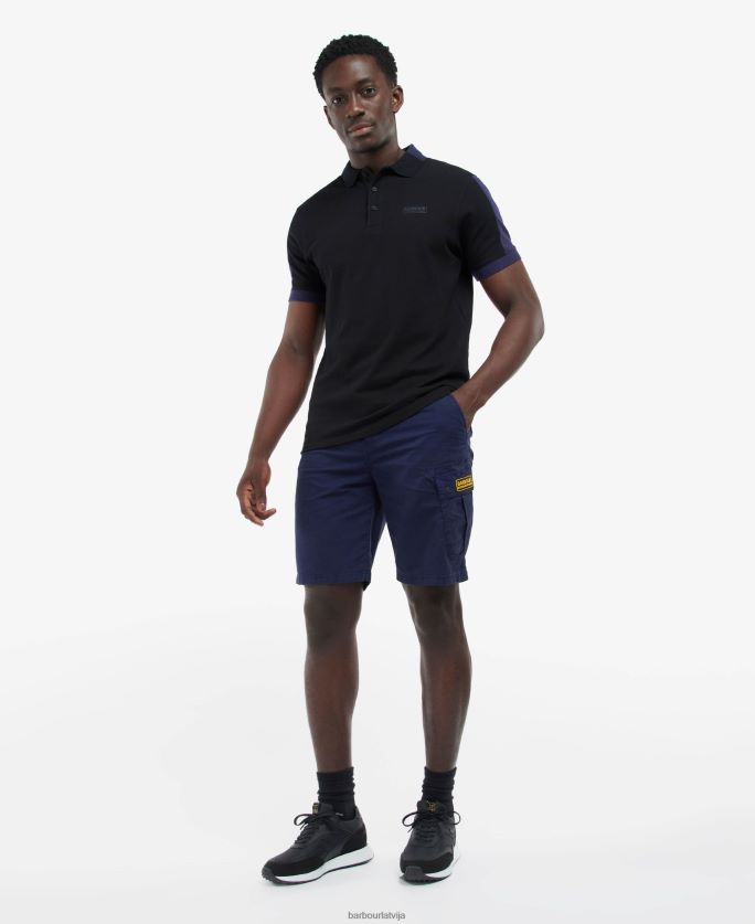 Barbour vīriešiem philip polo krekls P8J88A640 apģērbs melna tinte