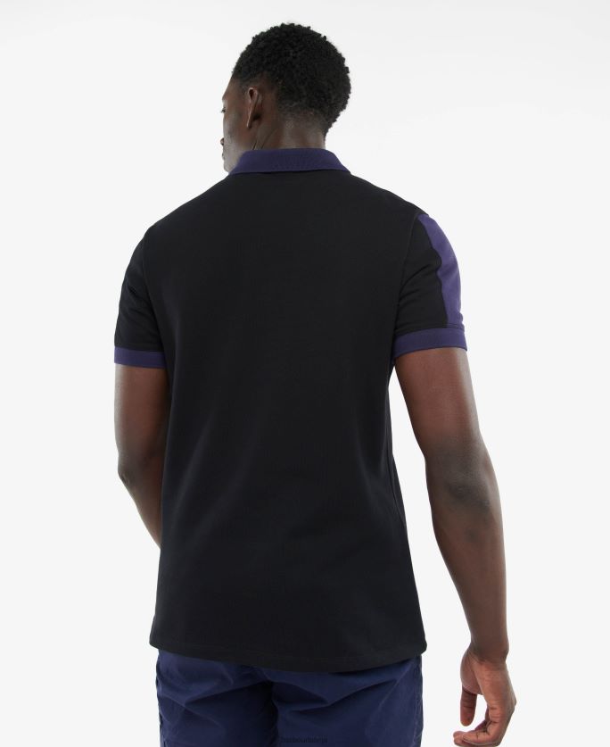 Barbour vīriešiem philip polo krekls P8J88A640 apģērbs melna tinte