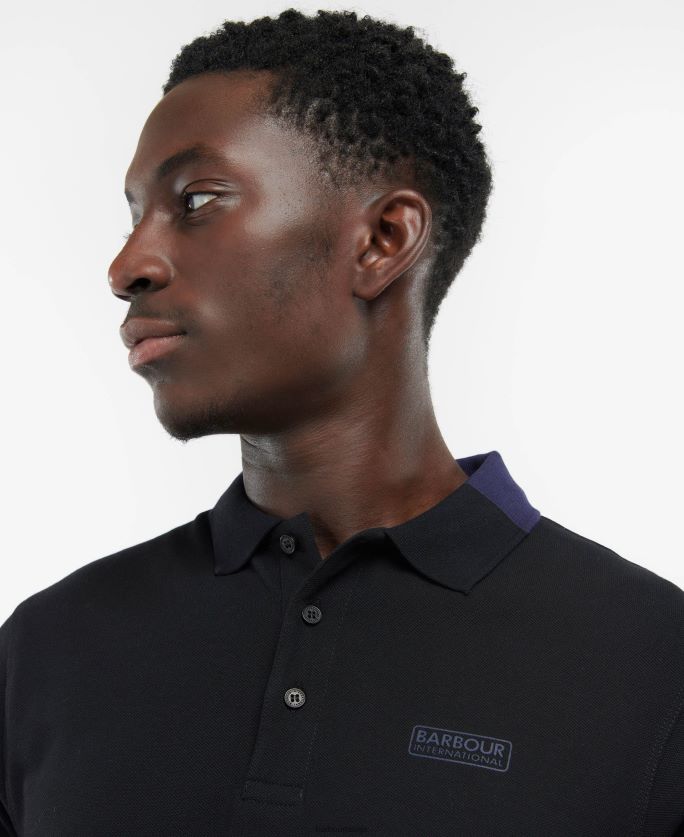 Barbour vīriešiem philip polo krekls P8J88A640 apģērbs melna tinte