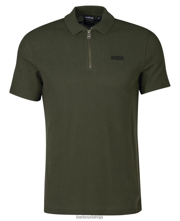 Barbour vīriešiem polo krekls ar rāvējslēdzēju P8J88A610 apģērbs mežs