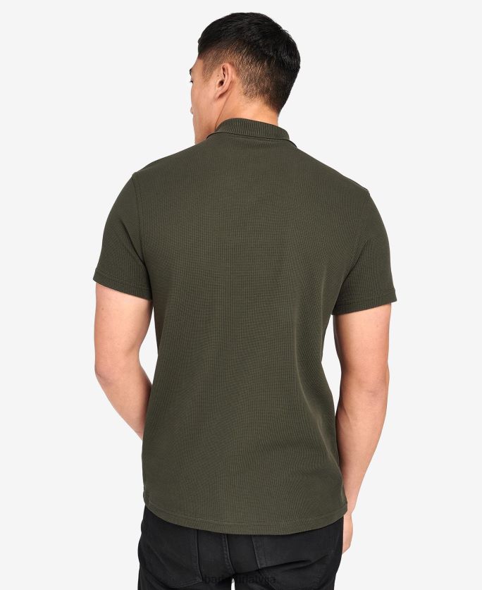 Barbour vīriešiem polo krekls ar rāvējslēdzēju P8J88A610 apģērbs mežs
