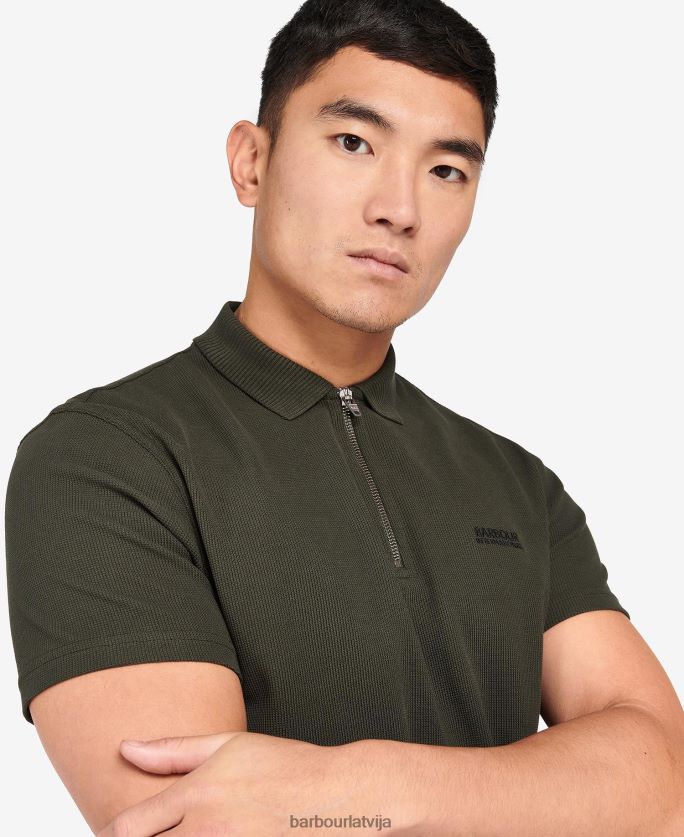 Barbour vīriešiem polo krekls ar rāvējslēdzēju P8J88A610 apģērbs mežs
