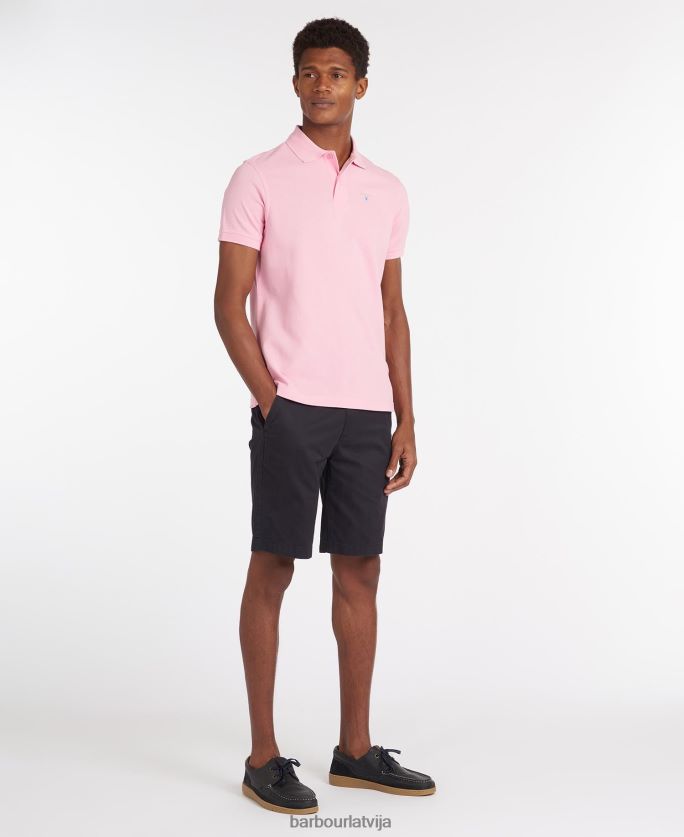 Barbour vīriešiem sporta polo krekls P8J88A546 apģērbs pelēkais merģelis