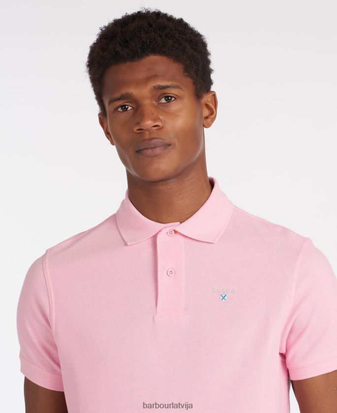 Barbour vīriešiem sporta polo krekls P8J88A546 apģērbs pelēkais merģelis