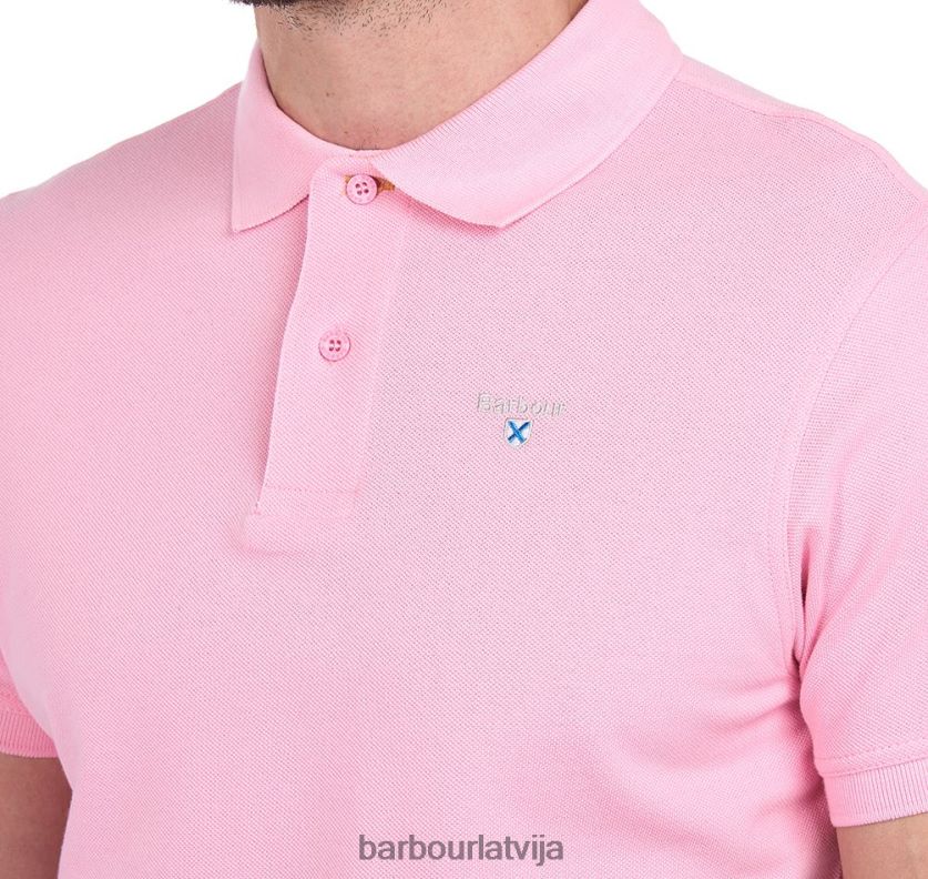 Barbour vīriešiem sporta polo krekls P8J88A546 apģērbs pelēkais merģelis