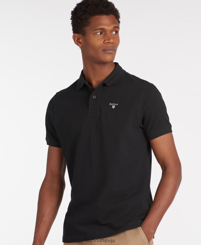 Barbour vīriešiem sporta polo krekls P8J88A563 apģērbs debesis