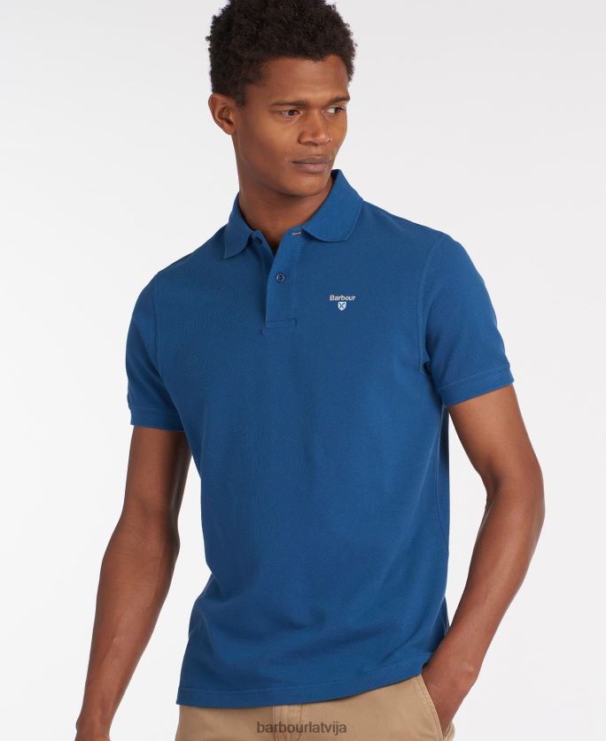 Barbour vīriešiem sporta polo krekls P8J88A580 apģērbs Atlantijas zils