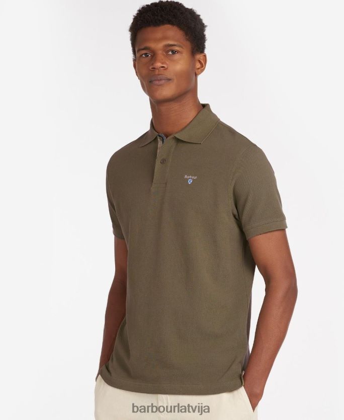 Barbour vīriešiem sporta polo krekls P8J88A584 apģērbs debesis
