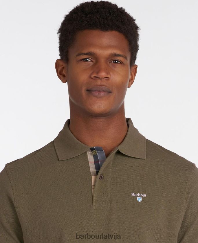 Barbour vīriešiem sporta polo krekls P8J88A584 apģērbs debesis