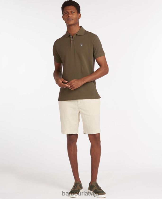 Barbour vīriešiem sporta polo krekls P8J88A584 apģērbs debesis