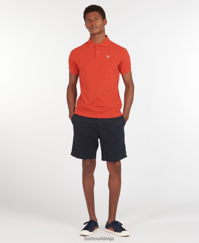 Barbour vīriešiem sporta polo krekls P8J88A666 apģērbs debesis