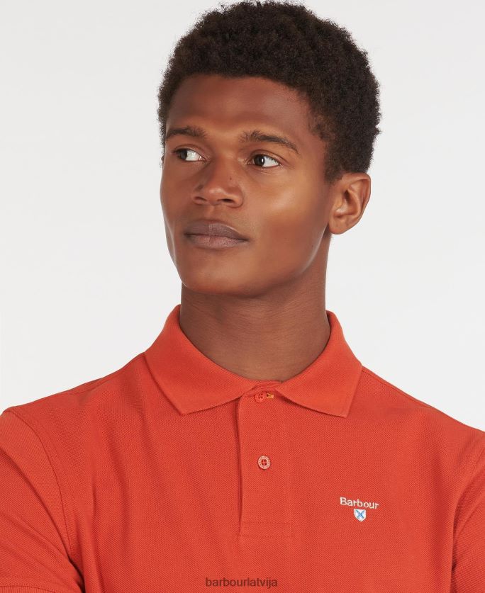 Barbour vīriešiem sporta polo krekls P8J88A666 apģērbs debesis