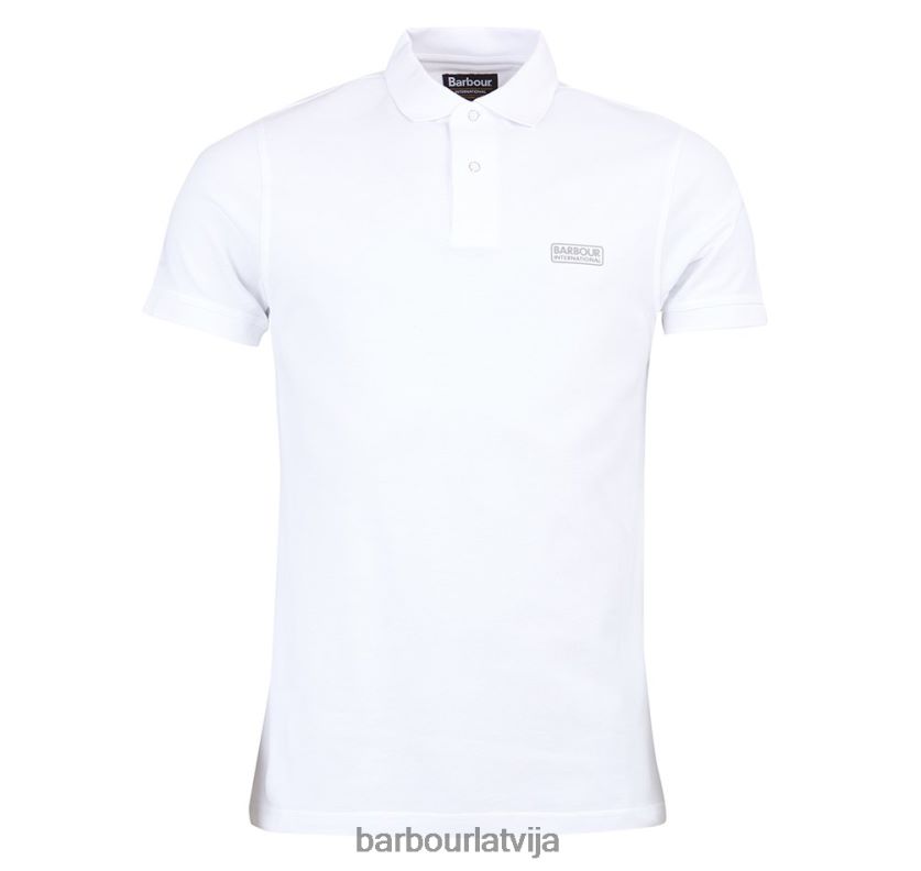 Barbour vīriešiem starptautiskais polokrekls starptautiskais būtisks P8J88A636 apģērbs balts