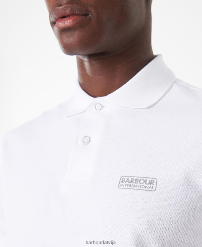 Barbour vīriešiem starptautiskais polokrekls starptautiskais būtisks P8J88A636 apģērbs balts