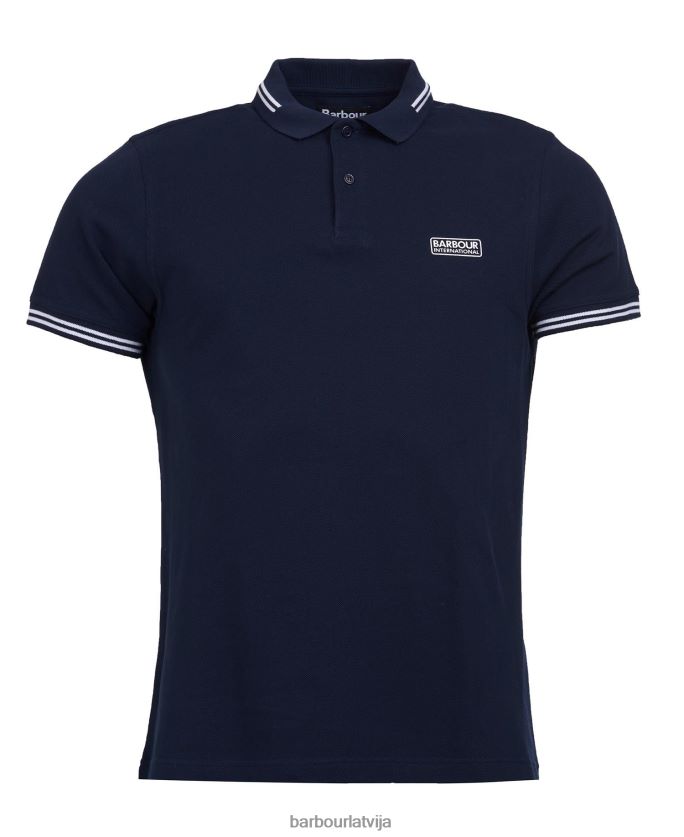 Barbour vīriešiem starptautisks polokrekls ar pamatīgu galu P8J88A557 apģērbs melns