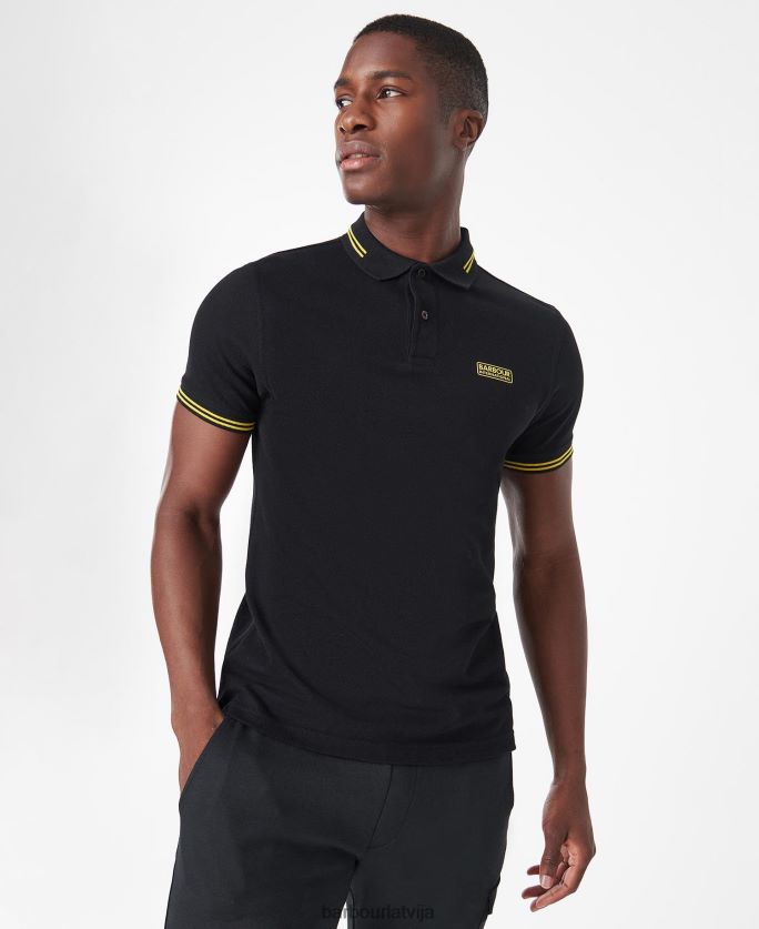 Barbour vīriešiem starptautisks polokrekls ar uzgali P8J88A623 apģērbs sinepju miza