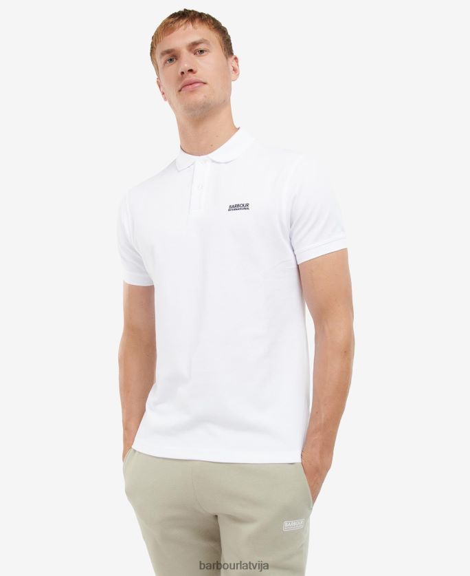 Barbour vīriešiem tūristu polo krekls P8J88A718 apģērbs klasisks balts