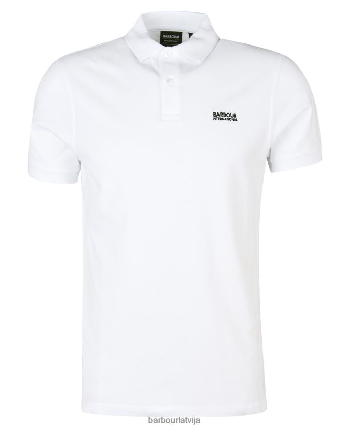 Barbour vīriešiem tūristu polo krekls P8J88A718 apģērbs klasisks balts