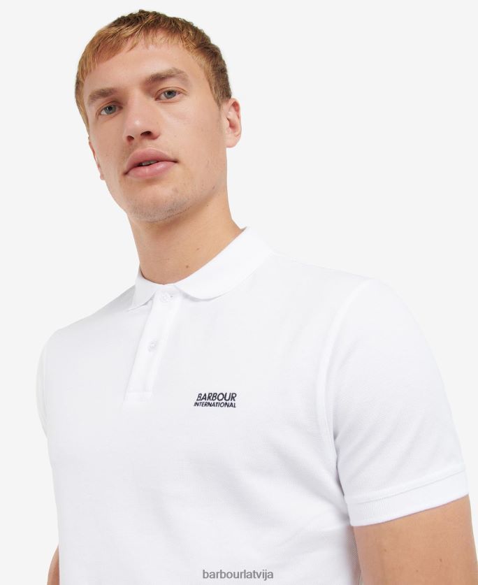 Barbour vīriešiem tūristu polo krekls P8J88A718 apģērbs klasisks balts