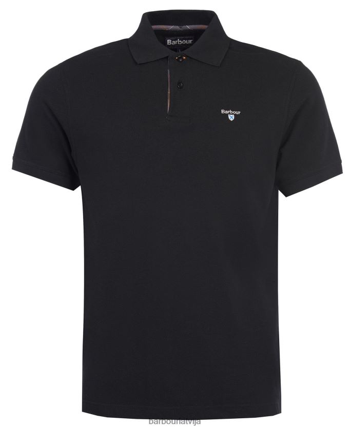 Barbour vīriešiem tartāna polokrekla piķe P8J88A556 apģērbs melns/moderns