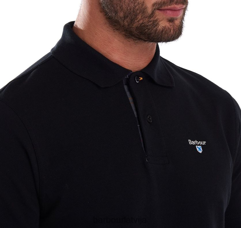Barbour vīriešiem tartāna polokrekla piķe P8J88A556 apģērbs melns/moderns