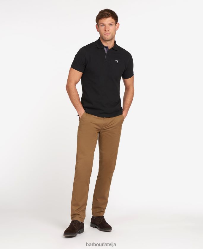 Barbour vīriešiem tartāna polokrekla piķe P8J88A556 apģērbs melns/moderns