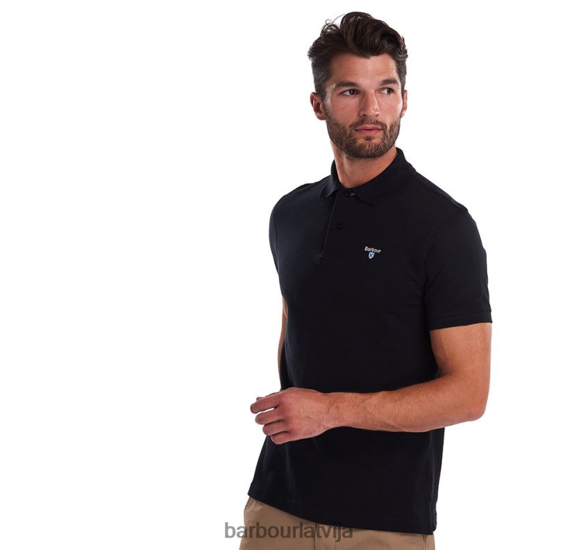 Barbour vīriešiem tartāna polokrekla piķe P8J88A556 apģērbs melns/moderns