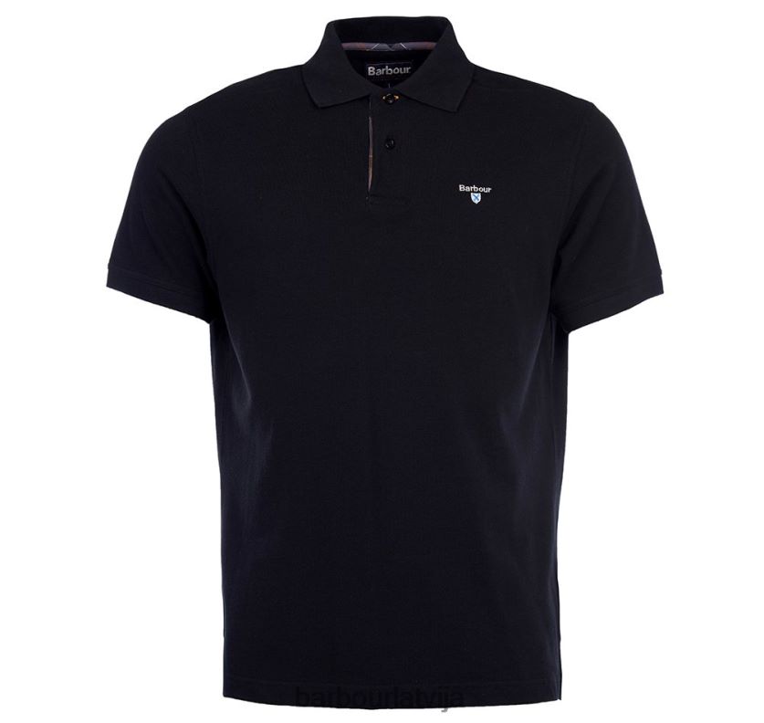 Barbour vīriešiem tartāna polokrekla piķe P8J88A556 apģērbs melns/moderns