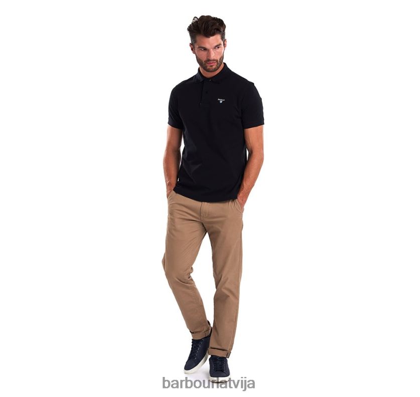 Barbour vīriešiem tartāna polokrekla piķe P8J88A556 apģērbs melns/moderns