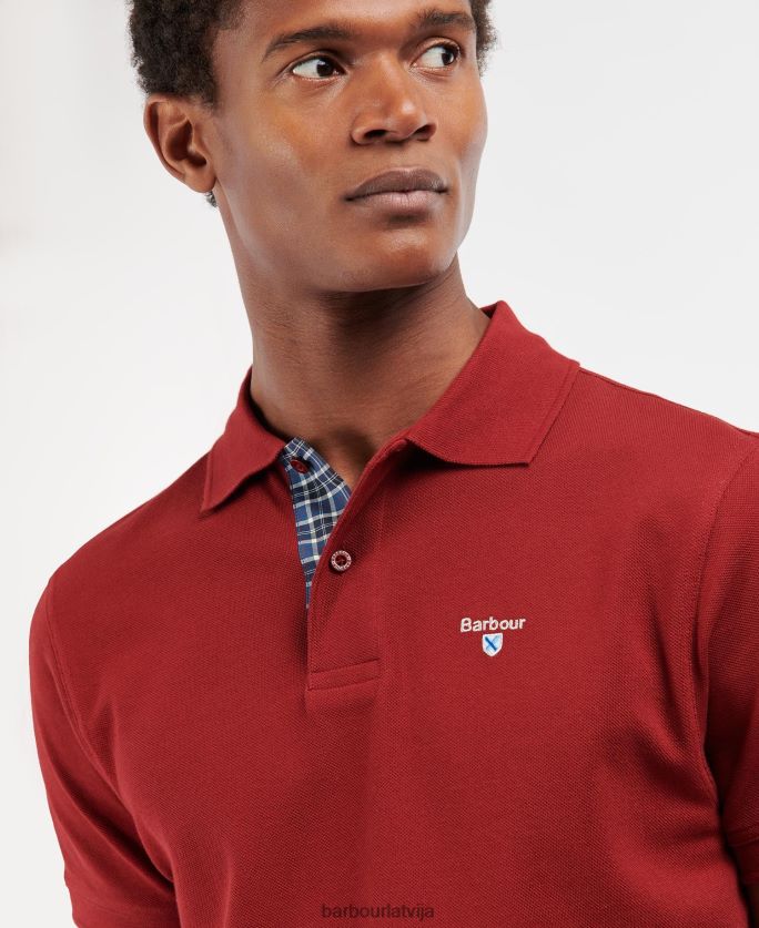 Barbour vīriešiem tartan pique polo krekls P8J88A560 apģērbs spēks zils