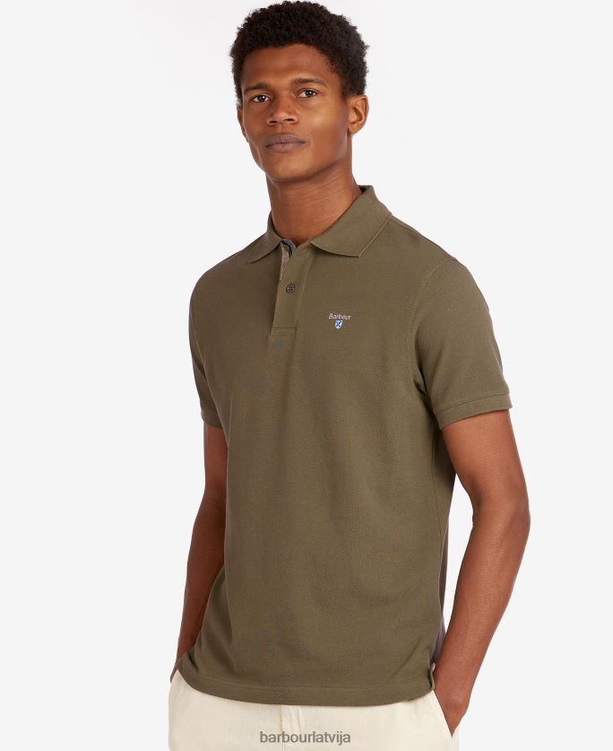 Barbour vīriešiem tartan pique polo krekls P8J88A581 apģērbs melns/moderns