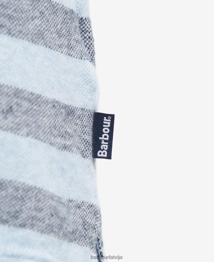 Barbour vīriešiem thorley svītrains polo krekls P8J88A716 apģērbs pulveris zils