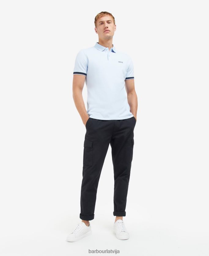 Barbour vīriešiem whateley polo krekls P8J88A705 apģērbs chambray blue/whisper white