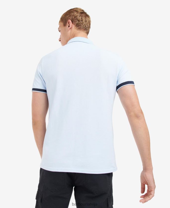 Barbour vīriešiem whateley polo krekls P8J88A705 apģērbs chambray blue/whisper white
