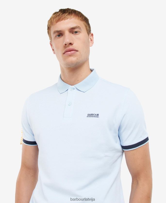Barbour vīriešiem whateley polo krekls P8J88A705 apģērbs chambray blue/whisper white