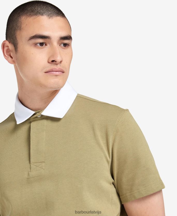 Barbour vīriešiem wilson polo krekls P8J88A703 apģērbs balinātas olīvas