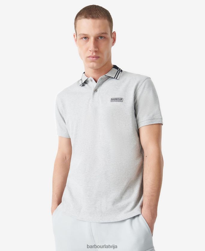 Barbour vīriešiem ziggy polo krekls P8J88A676 apģērbs pelēkais merģelis