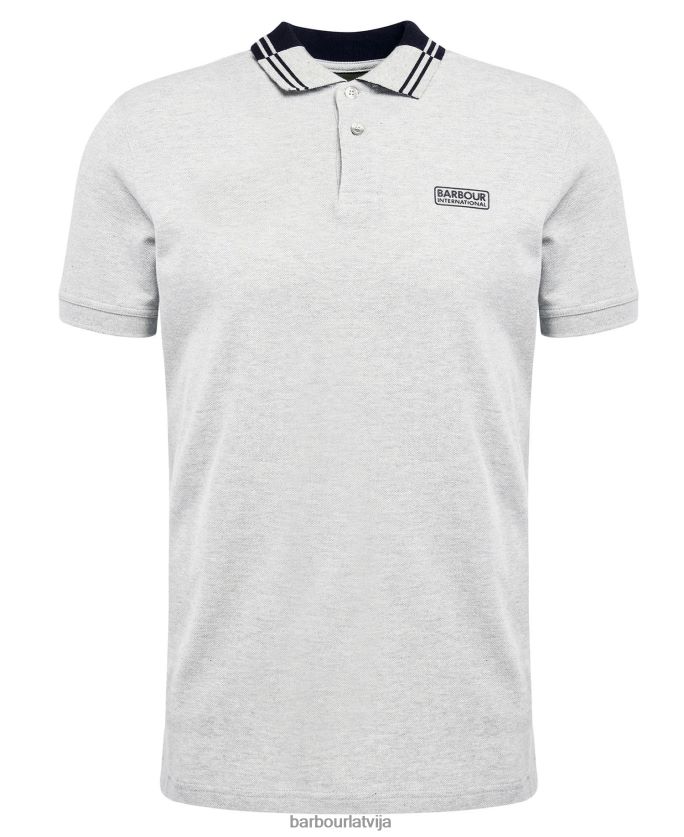 Barbour vīriešiem ziggy polo krekls P8J88A676 apģērbs pelēkais merģelis