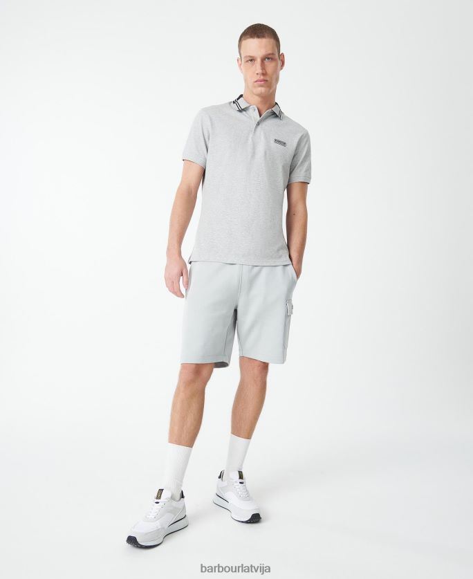 Barbour vīriešiem ziggy polo krekls P8J88A676 apģērbs pelēkais merģelis