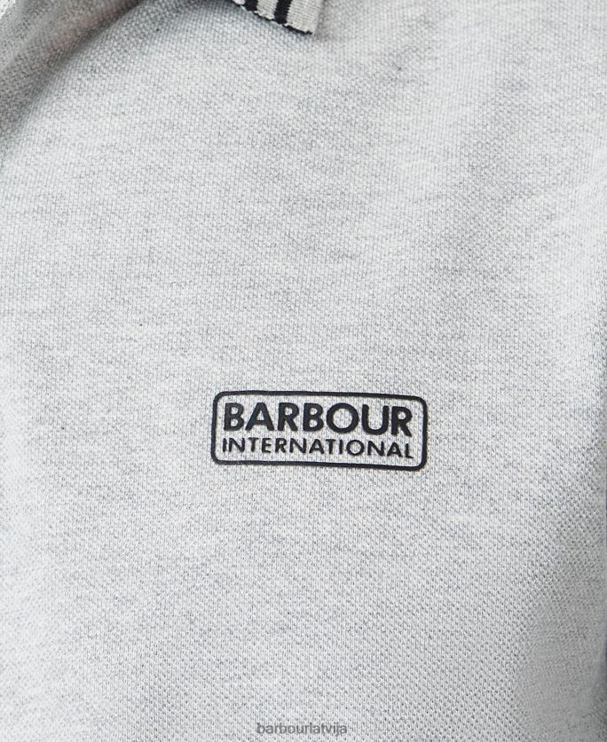 Barbour vīriešiem ziggy polo krekls P8J88A676 apģērbs pelēkais merģelis