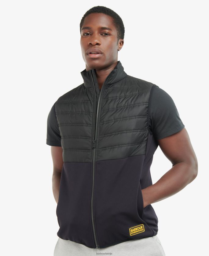 Barbour vīriešiem Džeksona stepēta žaketīte P8J88A152 apģērbs klasisks melns