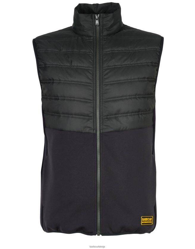 Barbour vīriešiem Džeksona stepēta žaketīte P8J88A152 apģērbs klasisks melns