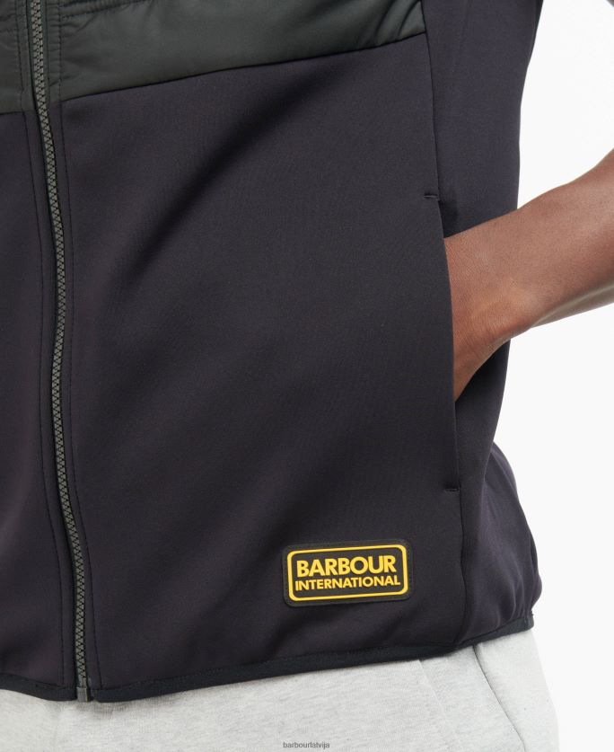 Barbour vīriešiem Džeksona stepēta žaketīte P8J88A152 apģērbs klasisks melns