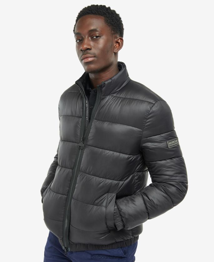 Barbour vīriešiem elwin stepēta jaka P8J88A134 apģērbs klasisks melns