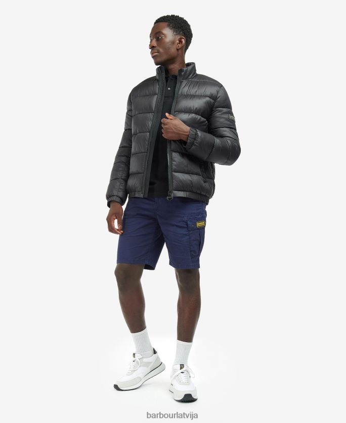Barbour vīriešiem elwin stepēta jaka P8J88A134 apģērbs klasisks melns