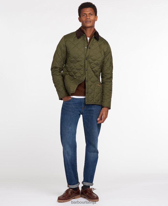 Barbour vīriešiem heritage liddesdale stepēta jaka P8J88A77 apģērbs melns