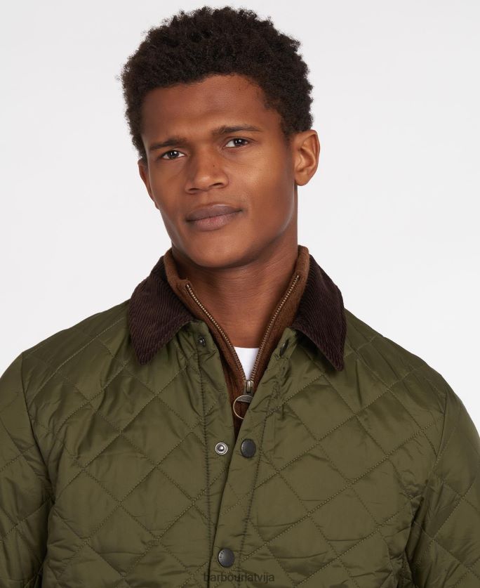 Barbour vīriešiem heritage liddesdale stepēta jaka P8J88A77 apģērbs melns